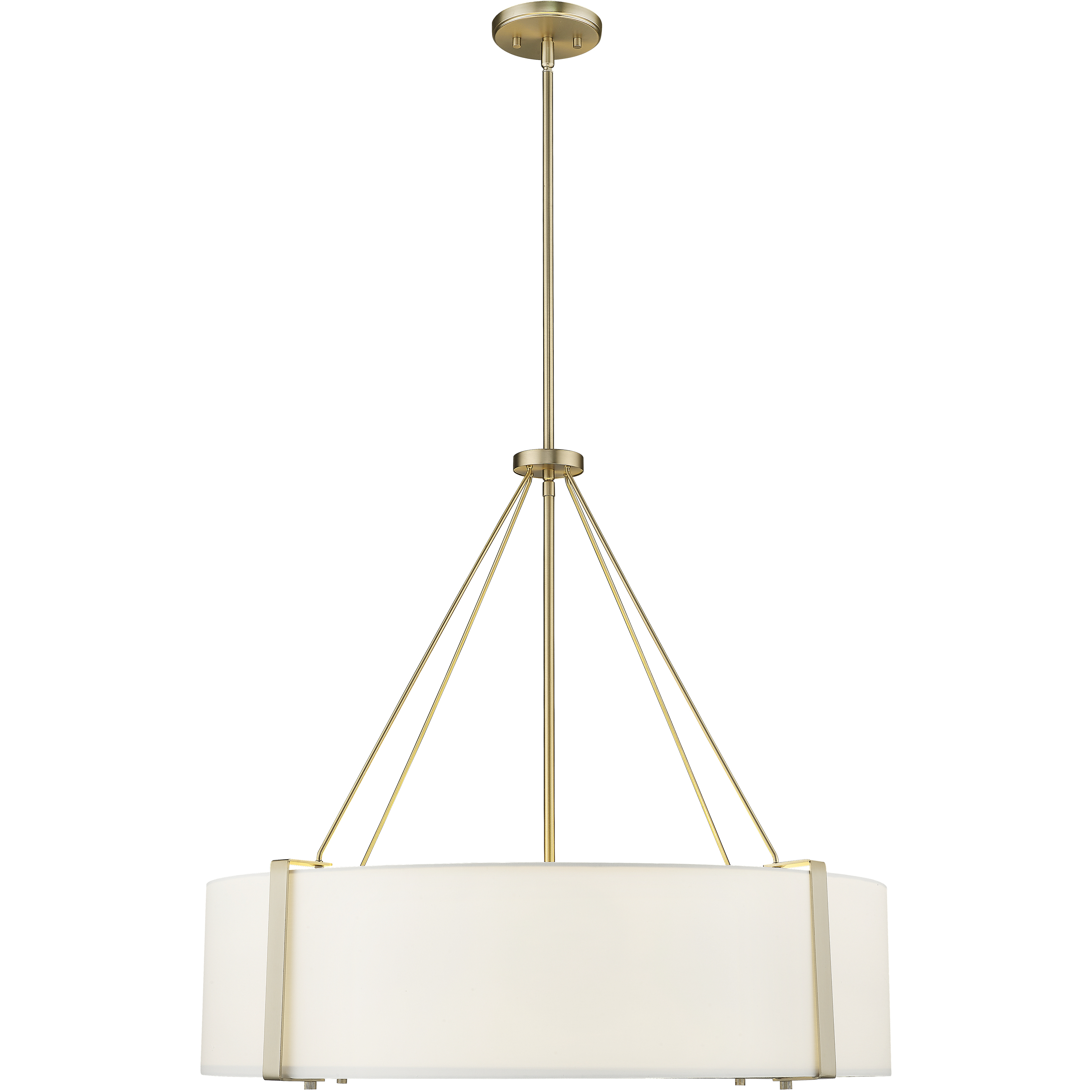 Telfar 6 Light 30 inch Modern Gold/White Pendant Ceiling Light